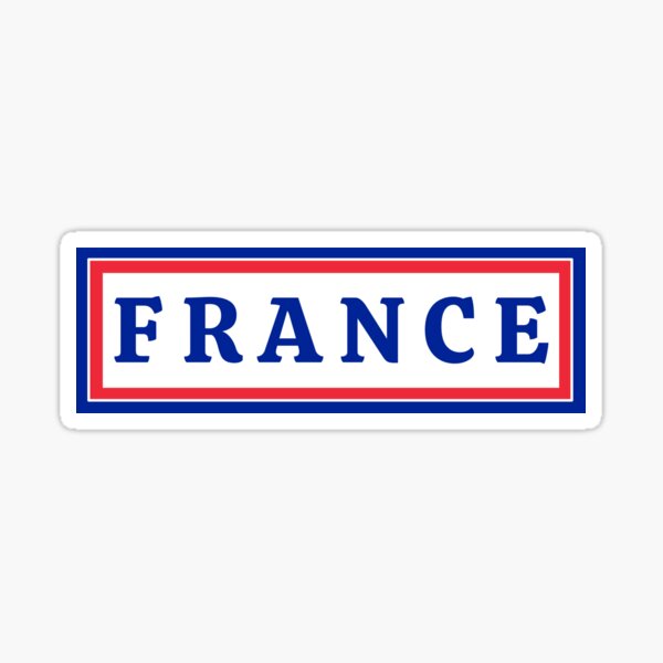 France Colours Plate Sticker For Sale By Fedsherdesign Redbubble 8976