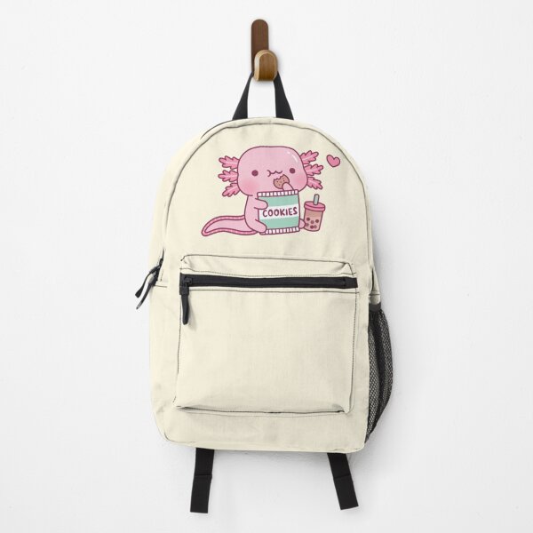 Item preview, Cute Axolotl Snacks On Cookies And Bubble Tea designed and sold by rustydoodle.