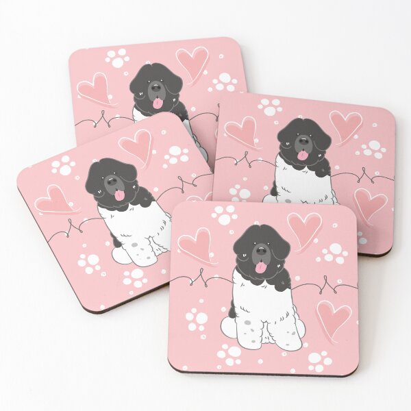 Item preview, LOVE Black White Newfie Newfoundland Landseer Dog 1 designed and sold by Lulupainting.
