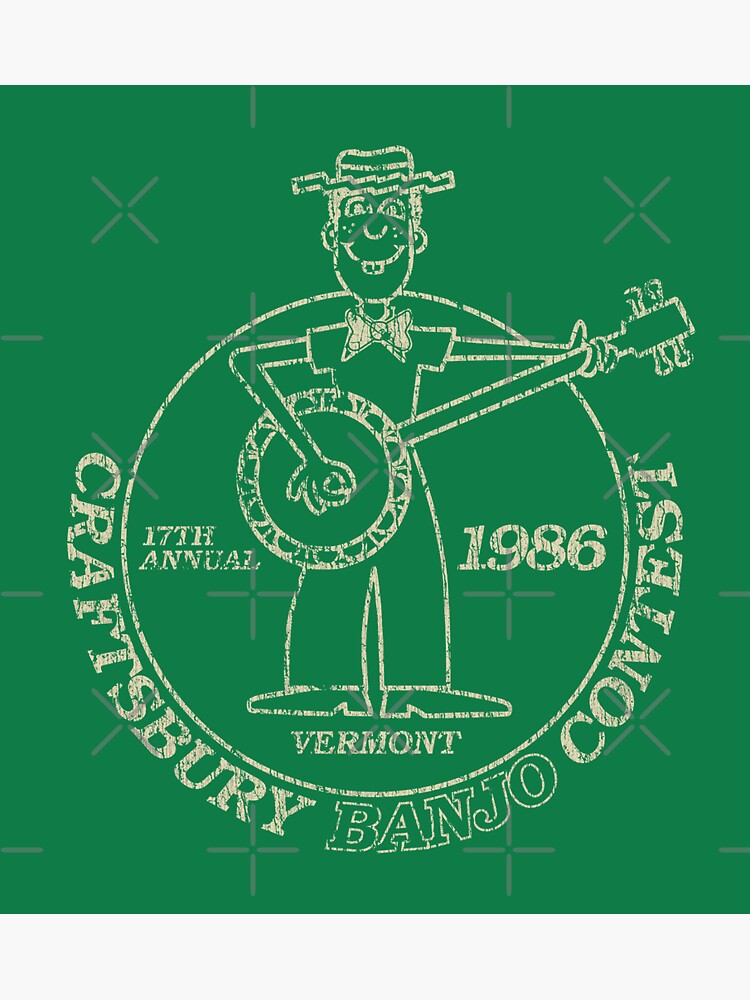 "Craftsbury Banjo Contest 1986" Sticker for Sale by AstroZombie6669