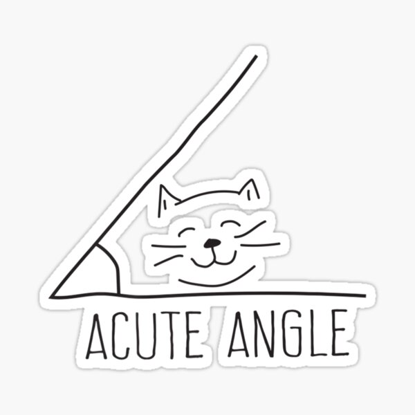 A Cute Acute Angle Geometry Sticker for Sale by BenOsaShirts