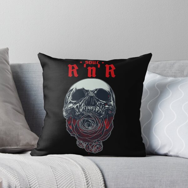 Item preview, Rock and Roll Skull With Red Black Roses  designed and sold by LargeShop.