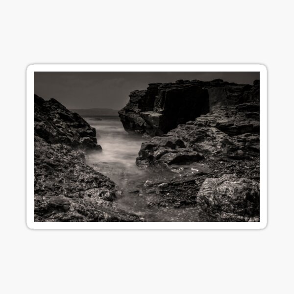 Rocky sea inlet Sticker