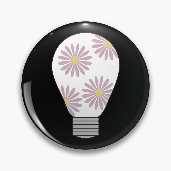 Item preview, Light bulb with mauve flowers designed and sold by Tanya Mihe.