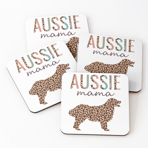 Artikelvorschau, Aussie Mama With Leopard Print Australian Shepherd Dog Mom entworfen und verkauft von JokeGysen.