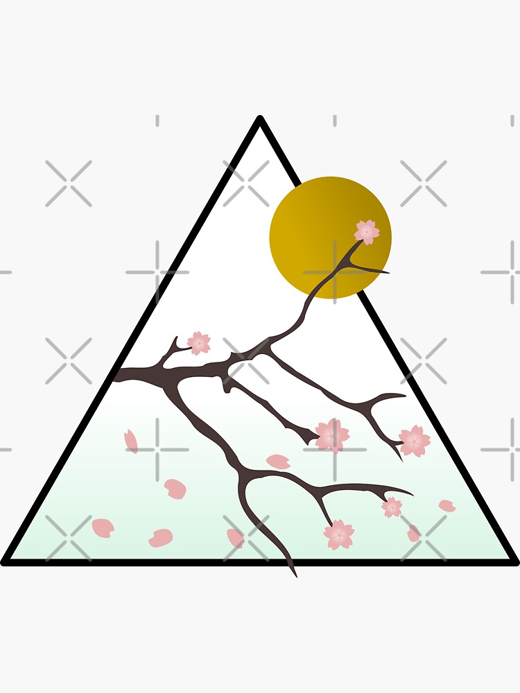 Thumbnail 3 of 3, Sticker, Cherry blossom designed and sold by uniquesanja.