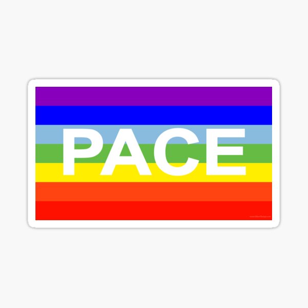 Item preview, Rainbow Peace Flag PACE designed and sold by GiborDesign.
