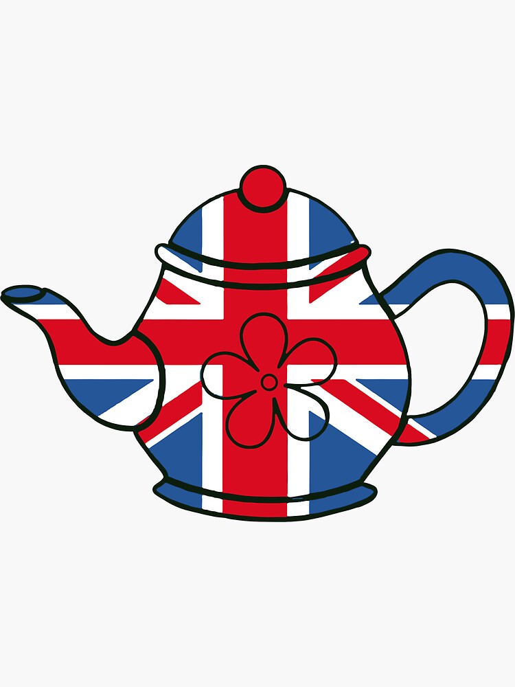 "Queen's platinum art, Platinum Jubilee Teapot" Sticker for Sale by