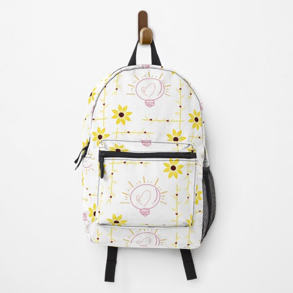 Item preview, Pink light bulb with yellow flower border designed and sold by Unaiza Khalid.