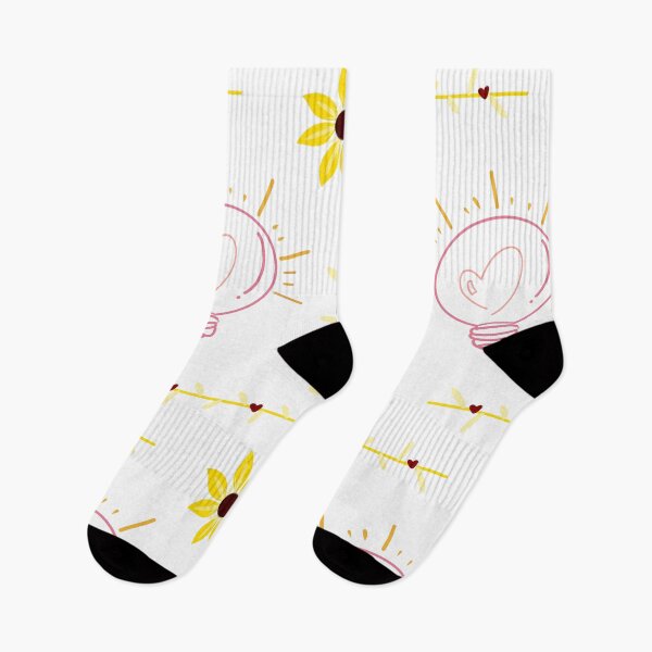 Item preview, Pink light bulb with yellow flower border designed and sold by Unaiza Khalid.