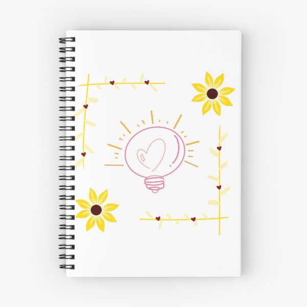 Item preview, Pink light bulb with yellow flower border designed and sold by Unaiza Khalid.
