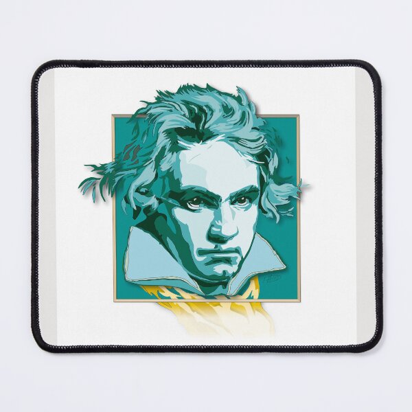 Item preview, Ludwig van Beethoven, portrait in a fine golden frame ©-edition.türkis 01 designed and sold by Brunhilde1001.