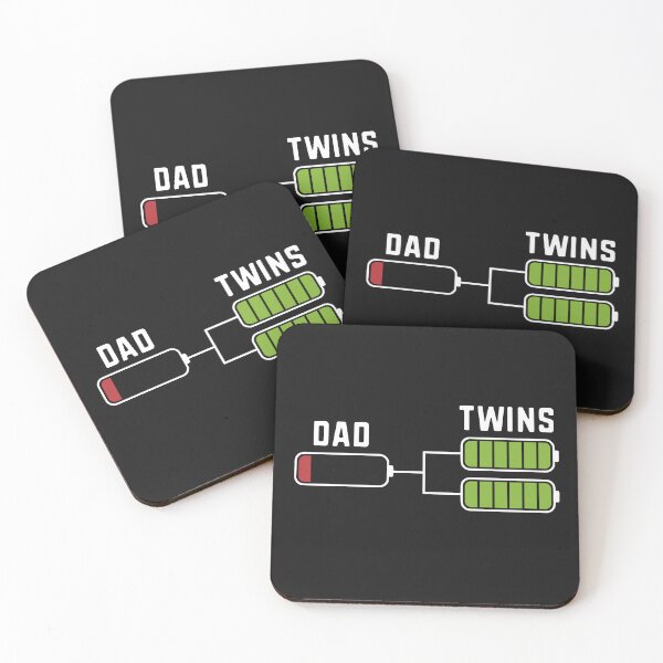Item preview, Dad of Twins Full Charge Battery Funny Tired Dad Low Battery  designed and sold by alenaz.