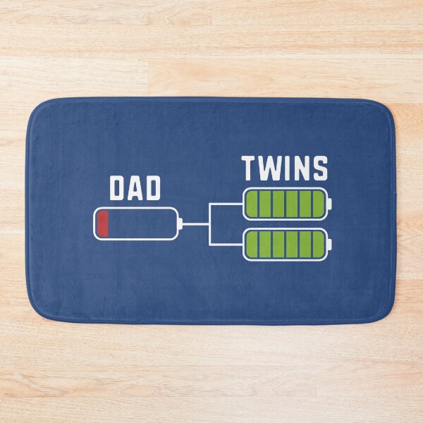 Item preview, Dad of Twins Full Charge Battery Funny Tired Dad Low Battery  designed and sold by alenaz.
