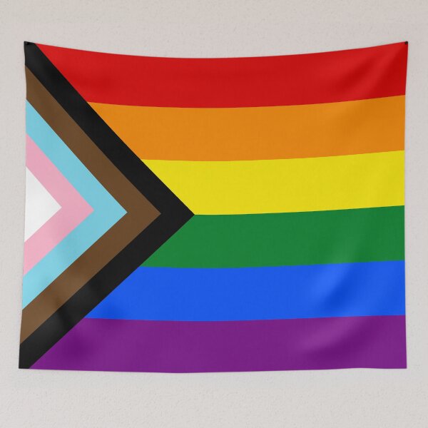 Aperçu de l'œuvre Progress Pride Flag Queer LGBT+ créée et vendue par VincentsPlace.
