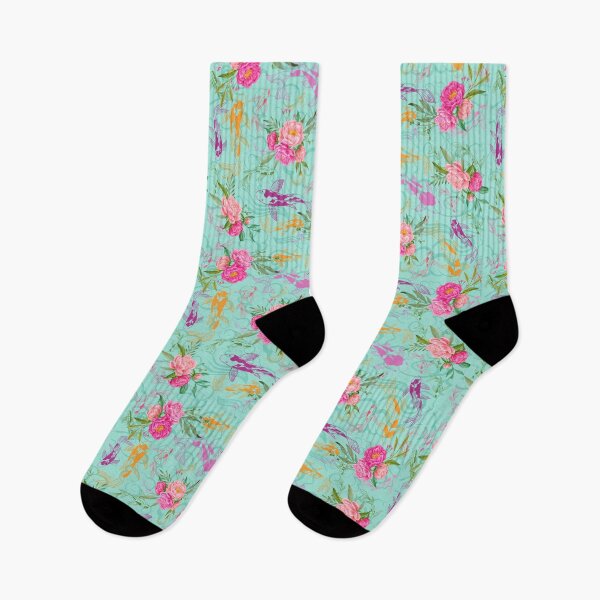 Item preview, Vibrant Colored Kio Fish and Flower Pattern designed and sold by Vimbuy.
