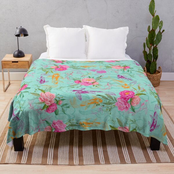Item preview, Vibrant Colored Kio Fish and Flower Pattern designed and sold by Vimbuy.