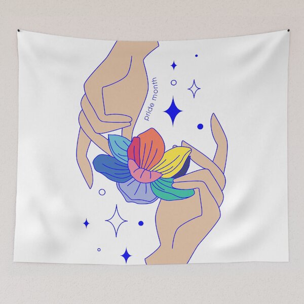 Item preview, Pride month rainbow flower boho designed and sold by yphien.