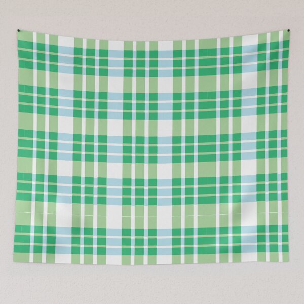 Item preview, Green Blue White Buffalo Check Plaid Checkered Pattern designed and sold by Nisha Prabhu.
