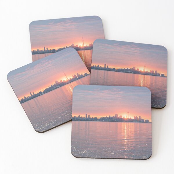 Item preview, First Sunrays - The Sun Rising Behind Toronto Distinctive Skyline designed and sold by Georgia Mizuleva.