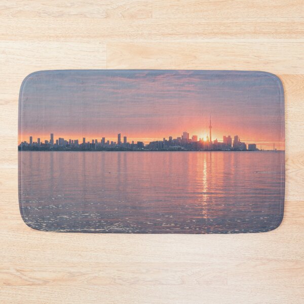 Item preview, First Sunrays - The Sun Rising Behind Toronto Distinctive Skyline designed and sold by Georgia Mizuleva.