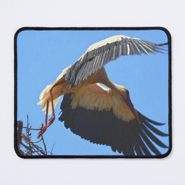 Item preview, White Stork Leaving Nest Wings Stretched For Flight designed and sold by taiche.