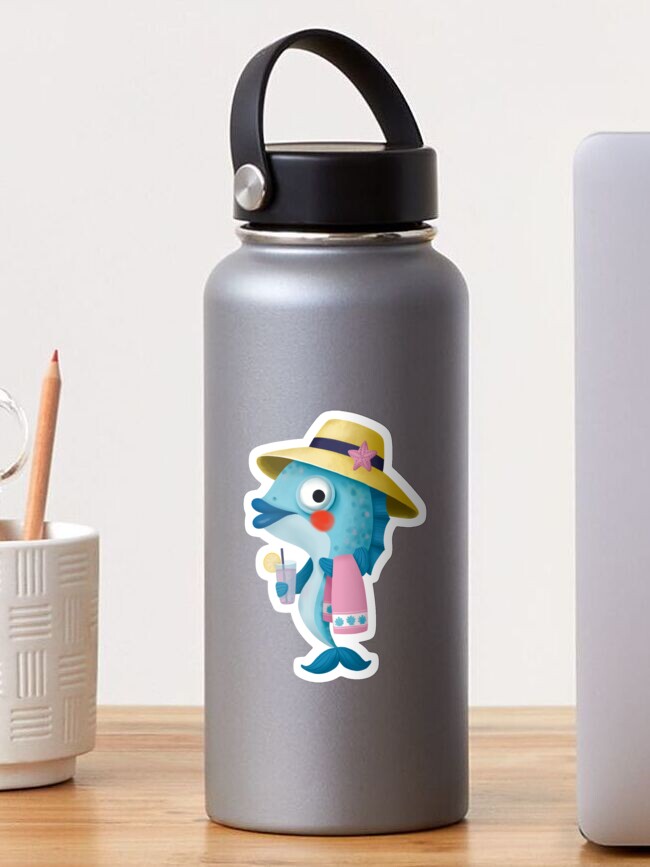 Cartoon Clown Fish Stickers Water Bottle Laptop Colorful Hat