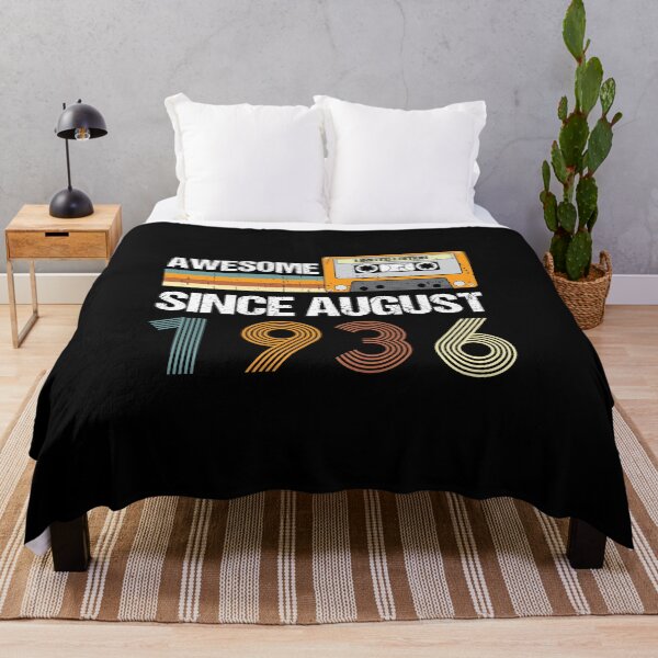 Item preview, Awesome Since August 1936 | Made In 1936 | August Birthday Quotes designed and sold by AMINE  ★★★★★.