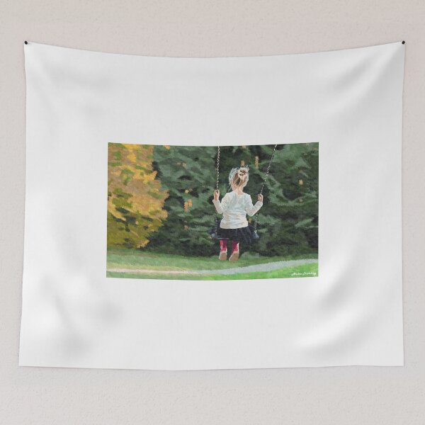 Item preview, Girl playing outside designed and sold by komaro.