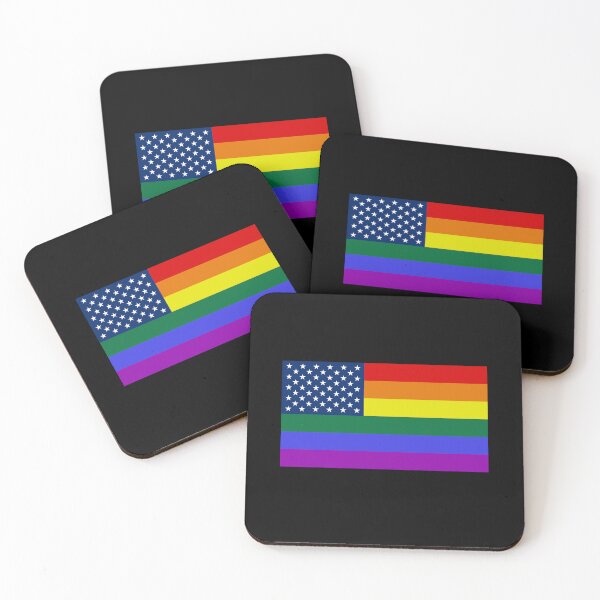 Item preview, Gay Pride LGBTQ Pride Human Rainbow Love is Love US American Flag designed and sold by aqualiontees.