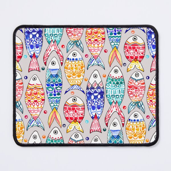 Item preview, Fish Print On Grey designed and sold by TigaTiga.