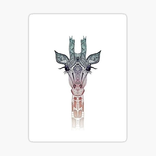 Artistic Giraffe Sticker By St09dr528 Redbubble 2770