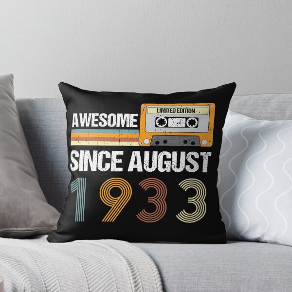 Item preview, Awesome Since August 1933 | Made In 1933 | August Birthday Quotes designed and sold by AMINE  ★★★★★.