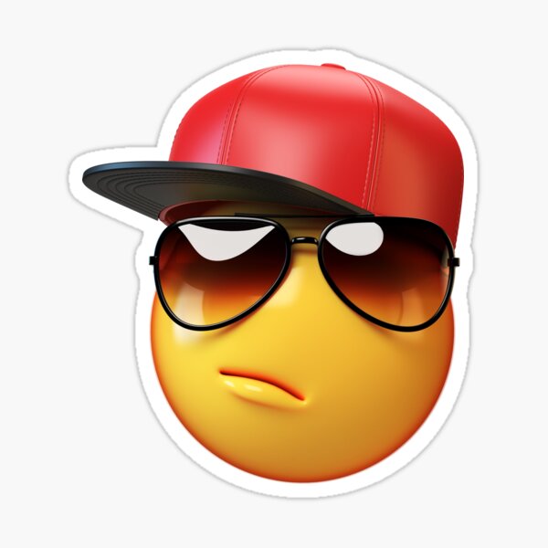 "Swag emoji with hat and sunglasses" Sticker for Sale by koya979