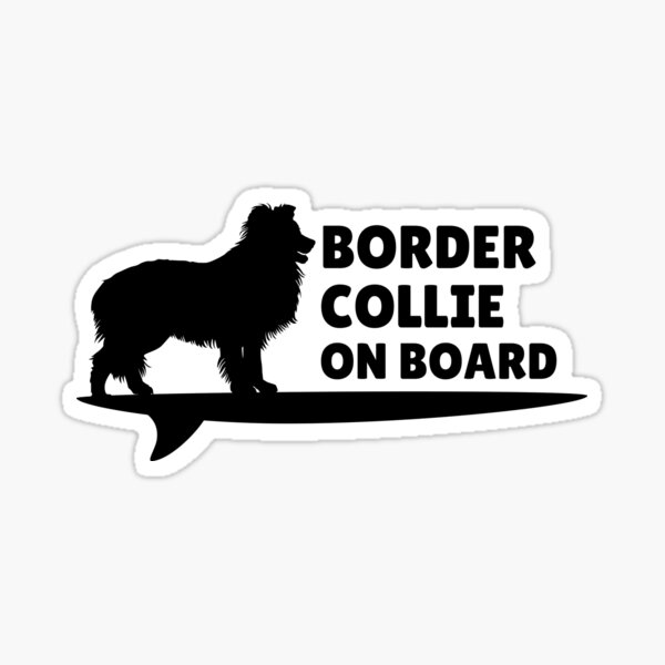 Item preview, Border Collie on Board, Funny Dog in Car designed and sold by doggiedelight.