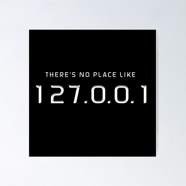 Vista previa del artículo con la obra «There's no place like 127.0.0.1», diseñado y vendido por Voade.