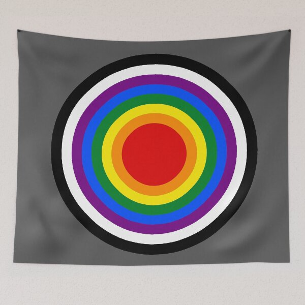 Item preview, straight ally pride flag circle designed and sold by kiippers.