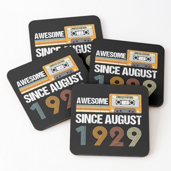 Item preview, Awesome Since August 1929 | Made In 1929 | August Birthday Quotes designed and sold by AMINE  ★★★★★.
