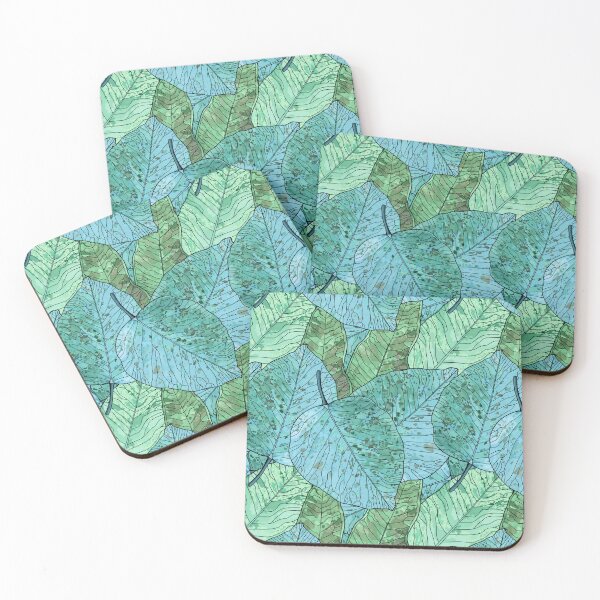 Item preview, Organic Summer Leaf Pattern - Beach Colour Palette  designed and sold by Sketchbook Designs.