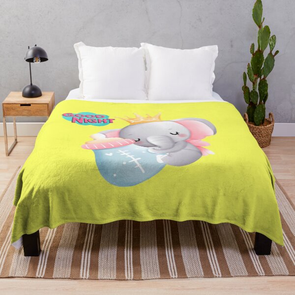 Item preview, Baby Elephant with baby feeder saying goodnight designed and sold by OMGCutie.