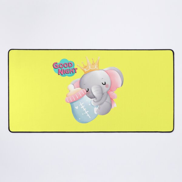 Item preview, Baby Elephant with baby feeder saying goodnight designed and sold by OMGCutie.