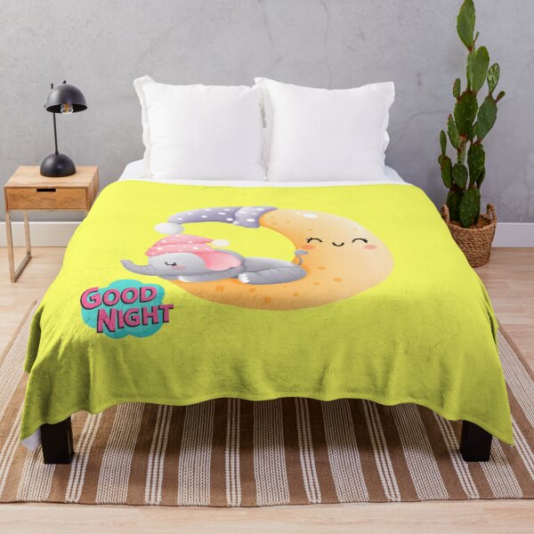 Item preview, Baby Elephant with baby feeder saying goodnight designed and sold by OMGCutie.