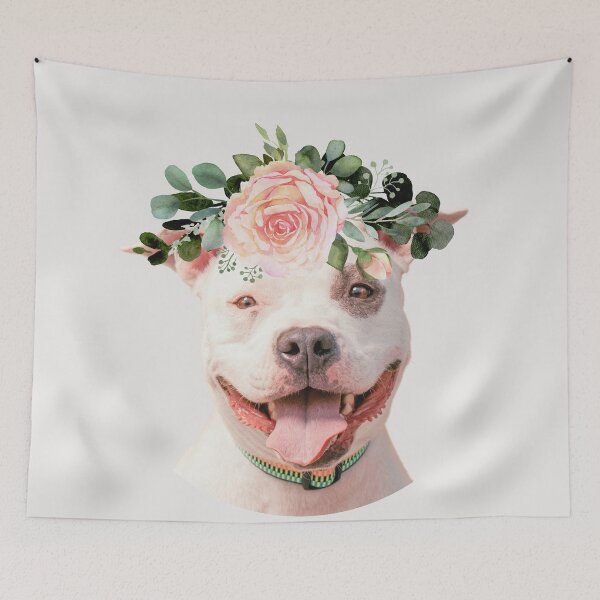 Item preview, Funny dog with flowers classic t-shirt designed and sold by NellyShaul.