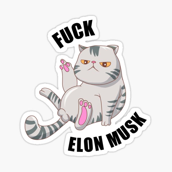 Item preview, White fuck elon musk designed and sold by GraphismCats.