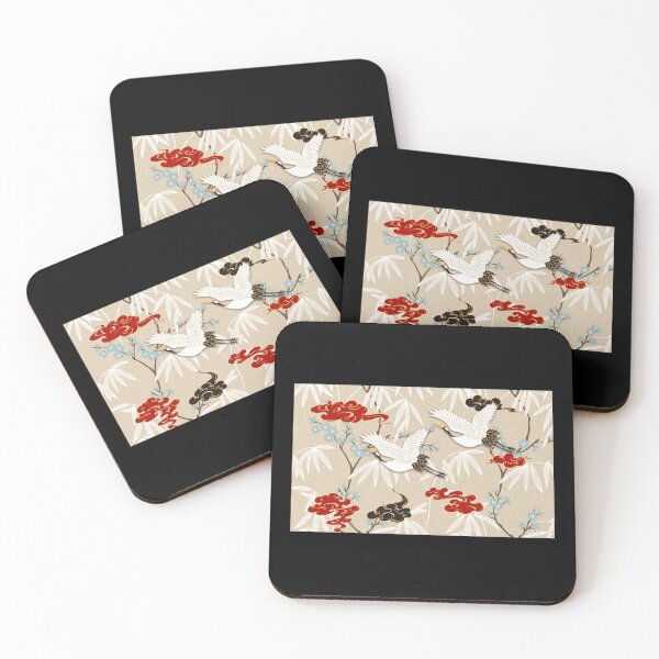 Item preview, Japanese cranes With clouds flower and bird designed and sold by gani-75.