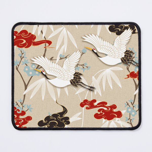 Item preview, Japanese cranes With clouds flower and bird designed and sold by gani-75.