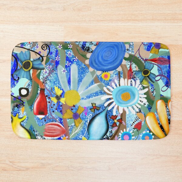 Item preview, Blue snow floral winter designed and sold by rupydetequila.