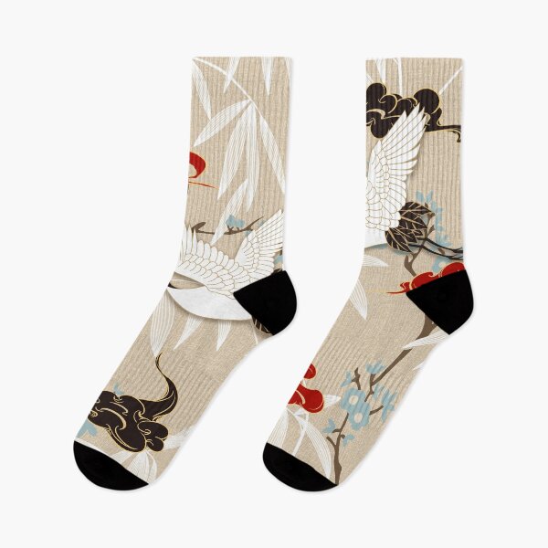 Item preview, Japanese cranes With clouds flower and bird designed and sold by gani-75.