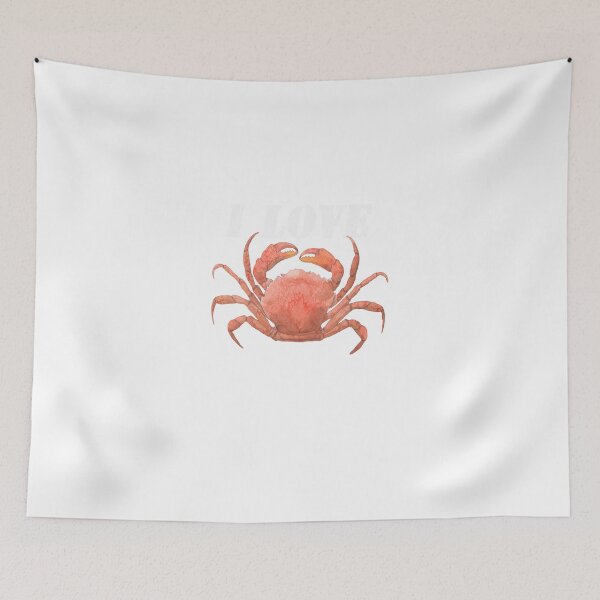 Item preview, Watercolor Style I Love Crab or Cancer Sign designed and sold by merchhost.