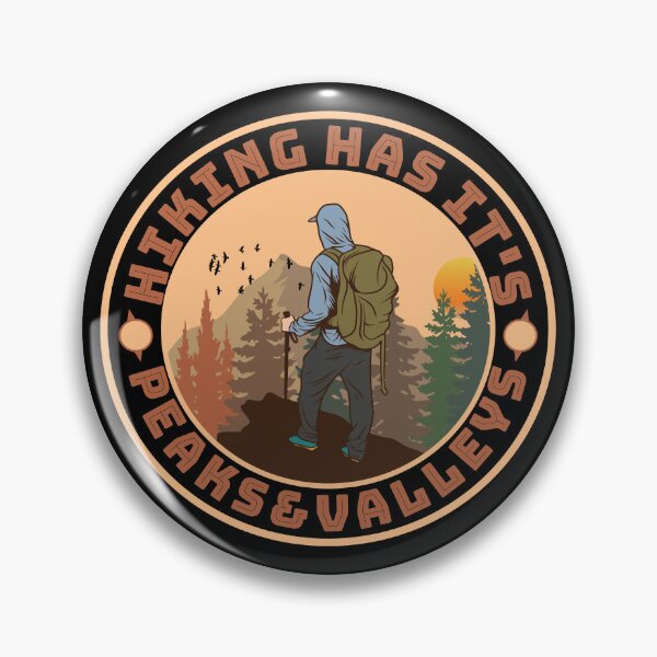 Item preview, Hiker at the Summit Hiking Peaks and Valleys Backpacker designed and sold by CharJens.
